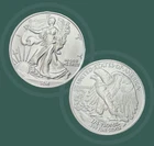 Silver Bullion , QTY 4- 1/4 oz Walking Liberty Rnd,  .25 - .999 Oz  Silver Coin