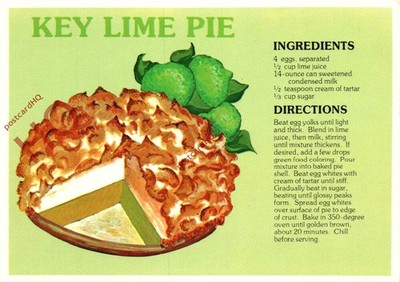 Ansichtskarte_ Rezept, Key Lime Pie
