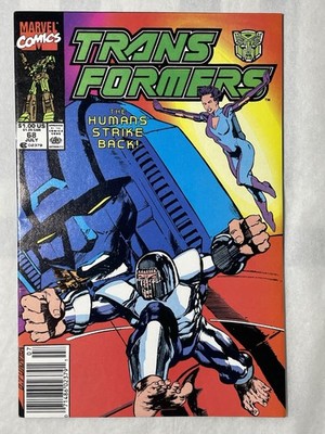The Transformers 68 Marvel Comics Newsstand Low Print HTF Rare Optimus Megatron