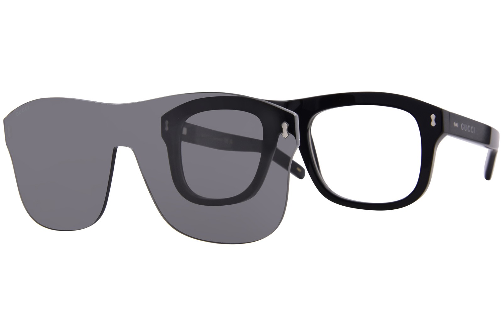 Солнцезащитные очки Gucci GG1712S 001 Мужские черныесерые линзы квадратной формы 52 мм 75790₽