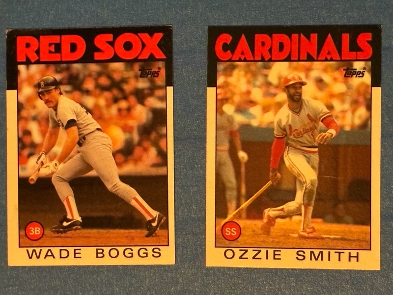 1986 Topps - Ozzie Smith #730 Wade Boggs #510 HOFers