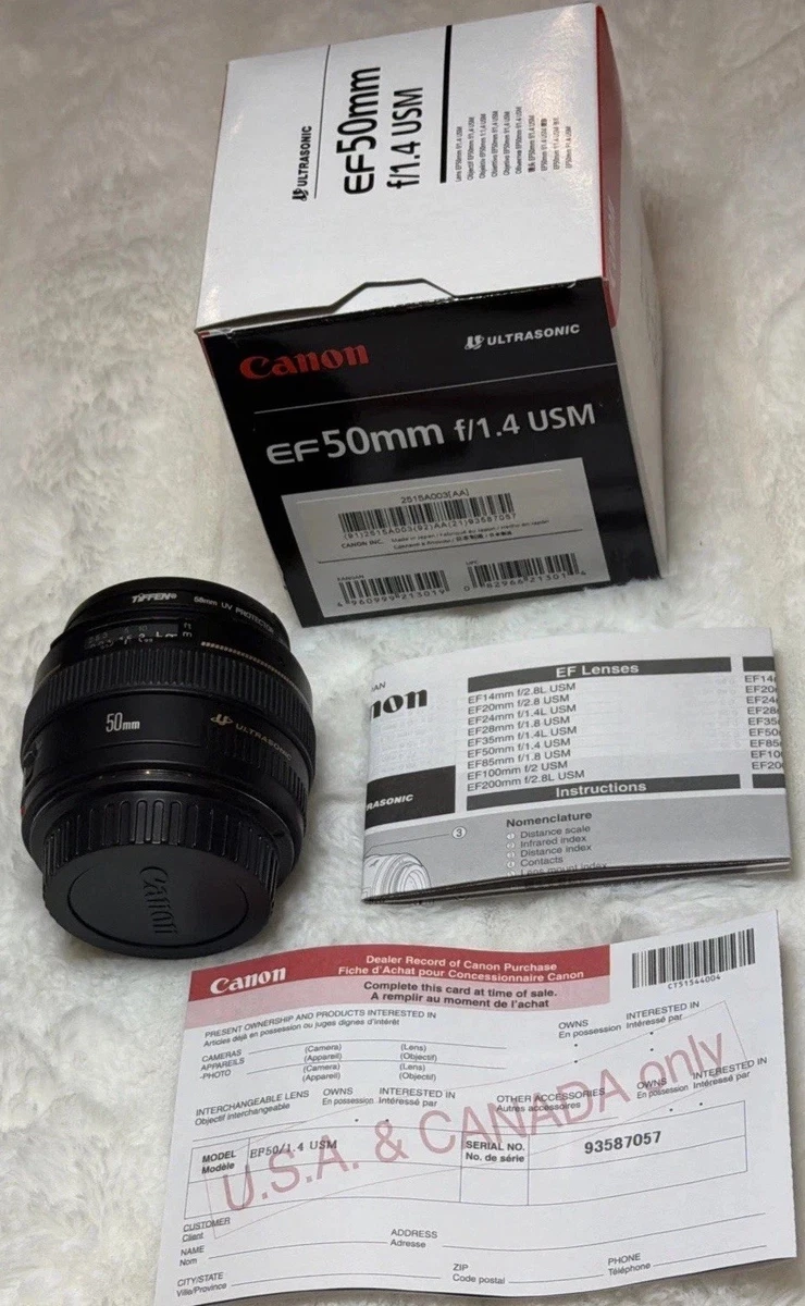 Canon EF 50mm f/1.4 Camera Lenses for sale - eBay