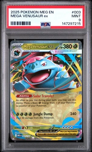 2025 POKEMON MEG EN-MEGA EVOLUTION #003 MEGA VENUSAUR EX PSA 9
