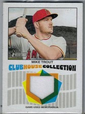 Mike Trout 2026 Topps Heritage Clubhouse Collection Game-Used Jersey Relic