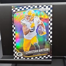 2025 Panini Prizm Christian Watson Packers Checkerboard Football Card #153