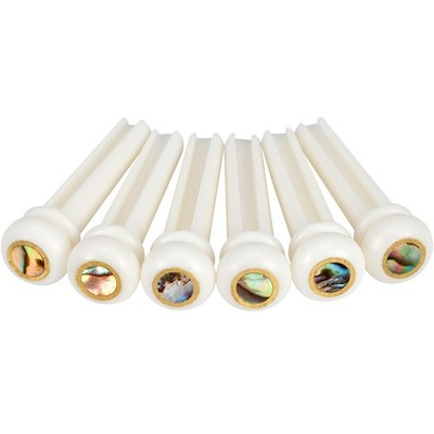Blisstime 6 Pcs Bone Guitar Bridge Pins for Acoustic Guitar Accessories  Abal...