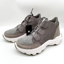 Sorel Kinetic Breakthru Caribou Waterproof Sneaker Boots Sz 8 Women Gray Ankle