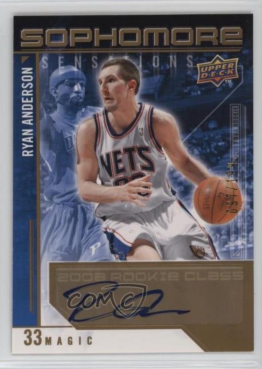 2009-10 Upper Deck Sophomore Sensations 97/199 Ryan Anderson #SS-RA Auto 0o9