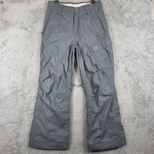 Helly Hansen Snow Pants Womens Medium Grey Helly Tech Waterproof Cargo Ski Gear