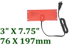 3" X 7.75" 76 X 197mm 70W w/ Plug Thermostat 80C Factory Direct Sale Heater