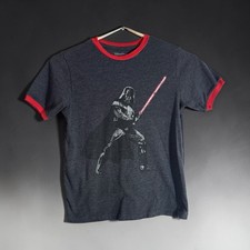 Star Wars Disney Parks Darth Vader Youth Kids Medium T-shirt Gray Red