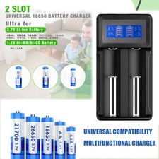 Smart Battery Charger Digital Display Ni-CD/Ni-MH/Li-ion AA/AAA Fast Charging US