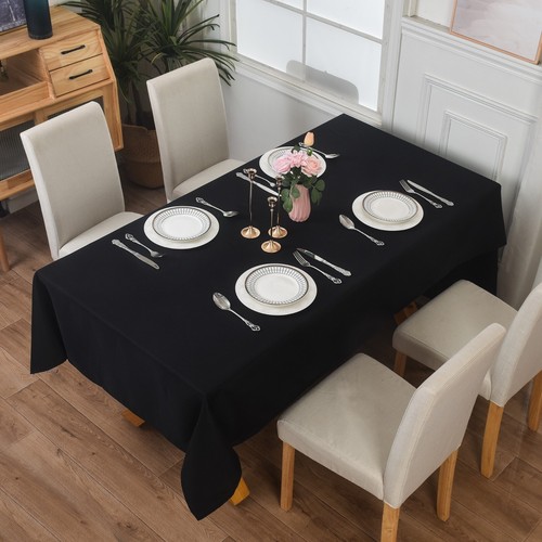 Extra Large Rectangular Fabric Tablecloth 150x300cm and 140x200cm 4 Colours - Picture 71 of 82