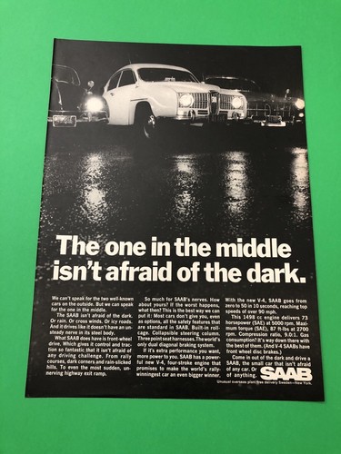 SAAB V-4 VINTAGE ORIGINAL PRINT AD ADVERTISEMENT PRINTED A1