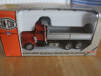 Peterbilt Kipper - Herpa Con Cor HO 1/87 rot/grau Lackierung VERPACKT