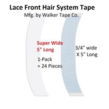 Lace Front Hair System Tape By Walker Tape SUPER WIDE Shape C 1-Pack 24 pcs