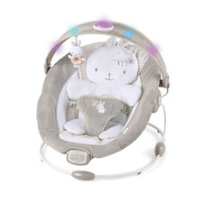 Inlighten Baby Bouncer Infant Seat with Light up -Toy Bar, Vibrations, Tummy Tim