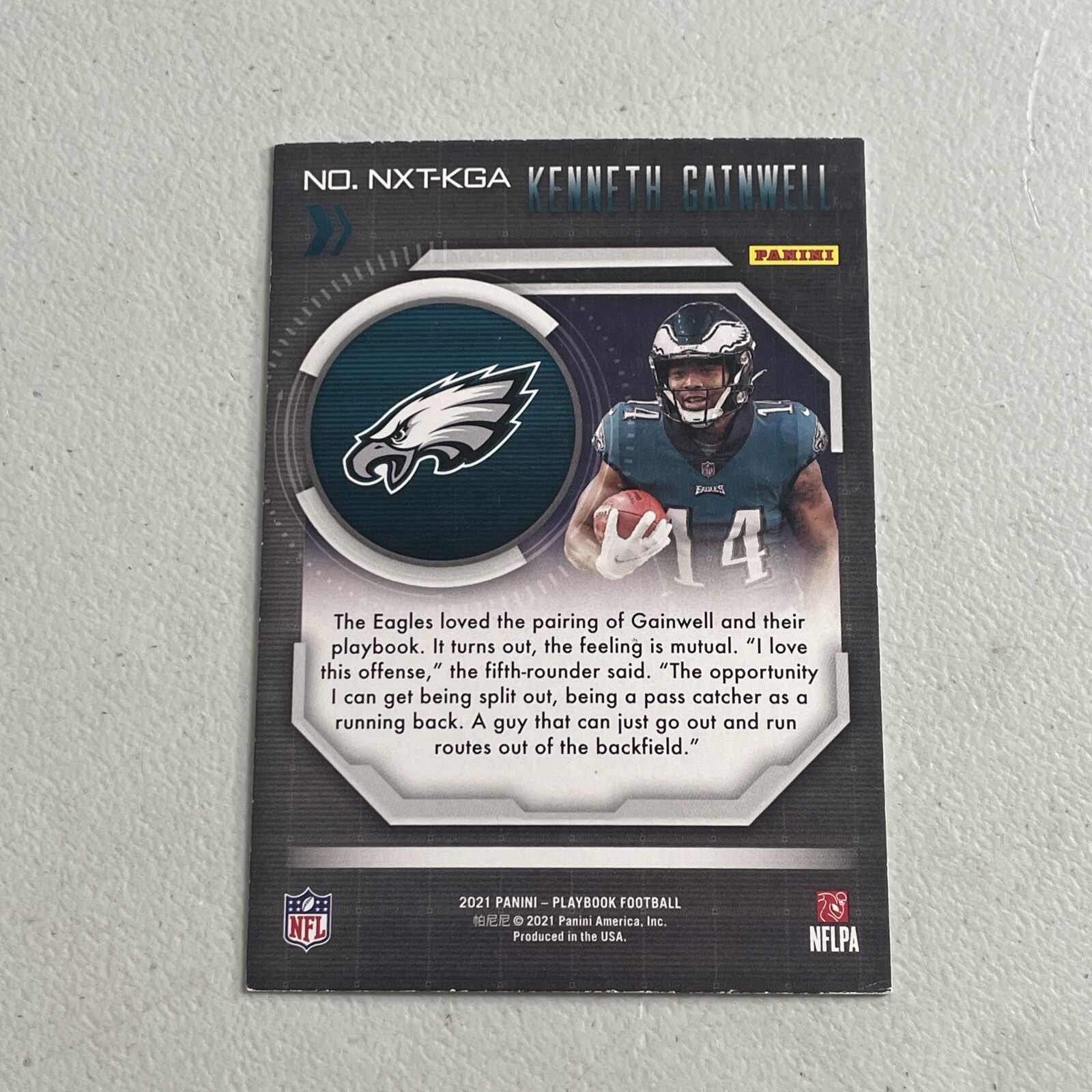 2021 Panini Playbook Football Next Up #NXT-KGA Kenneth Gainwell