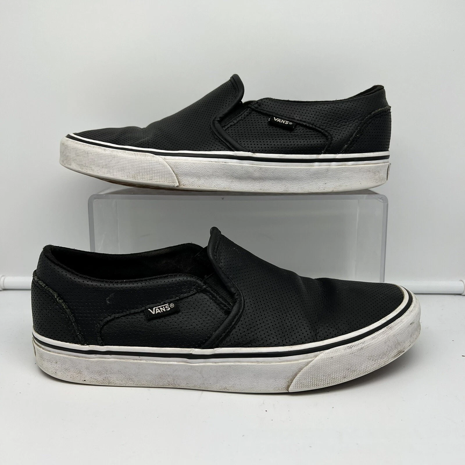 Mocassini da skate bassi VANS neri taglia 9 da donna in pelle