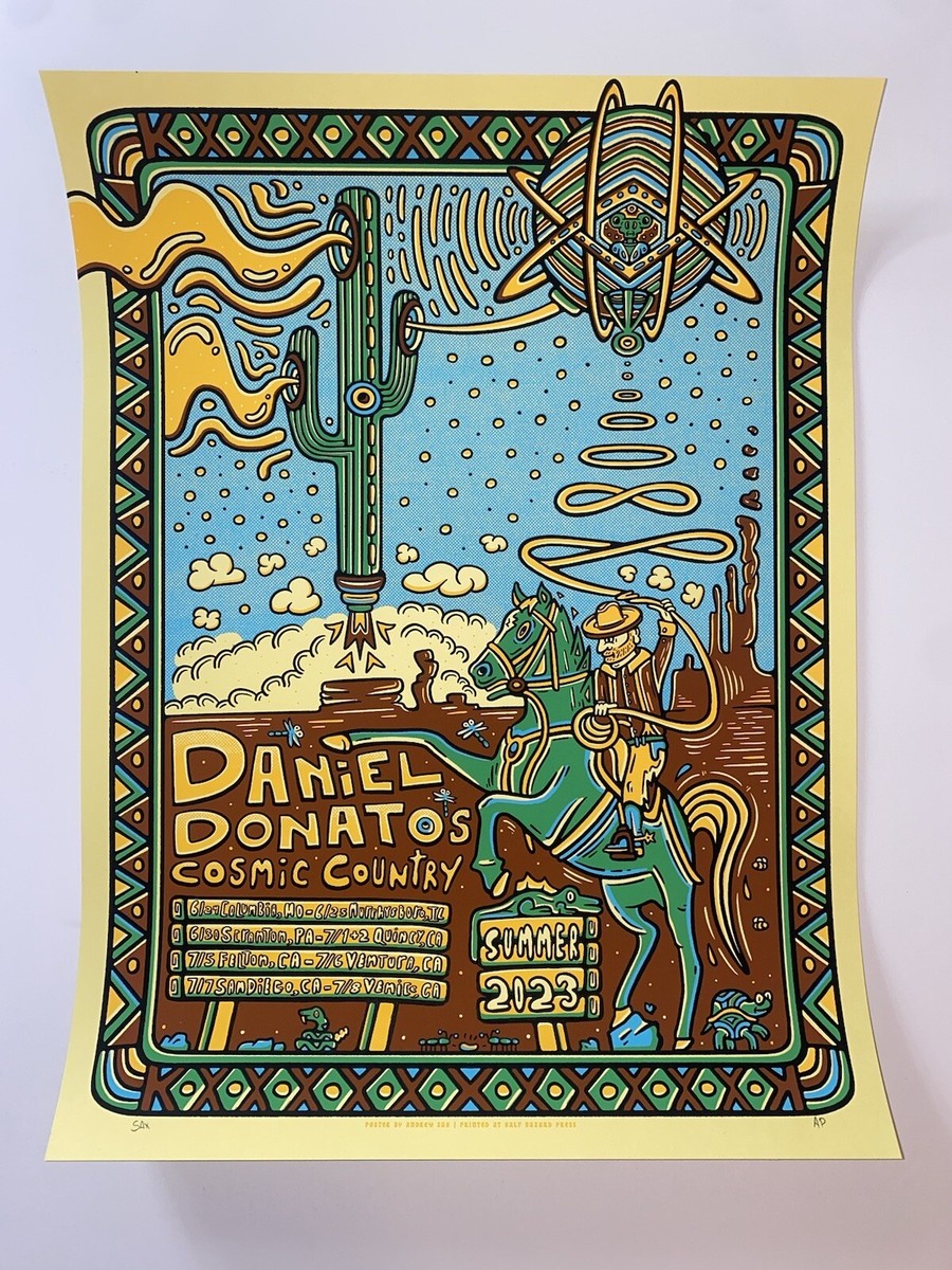 Daniel Donato's Cosmic Country Poster Summer Tour 2023 Silkscreen