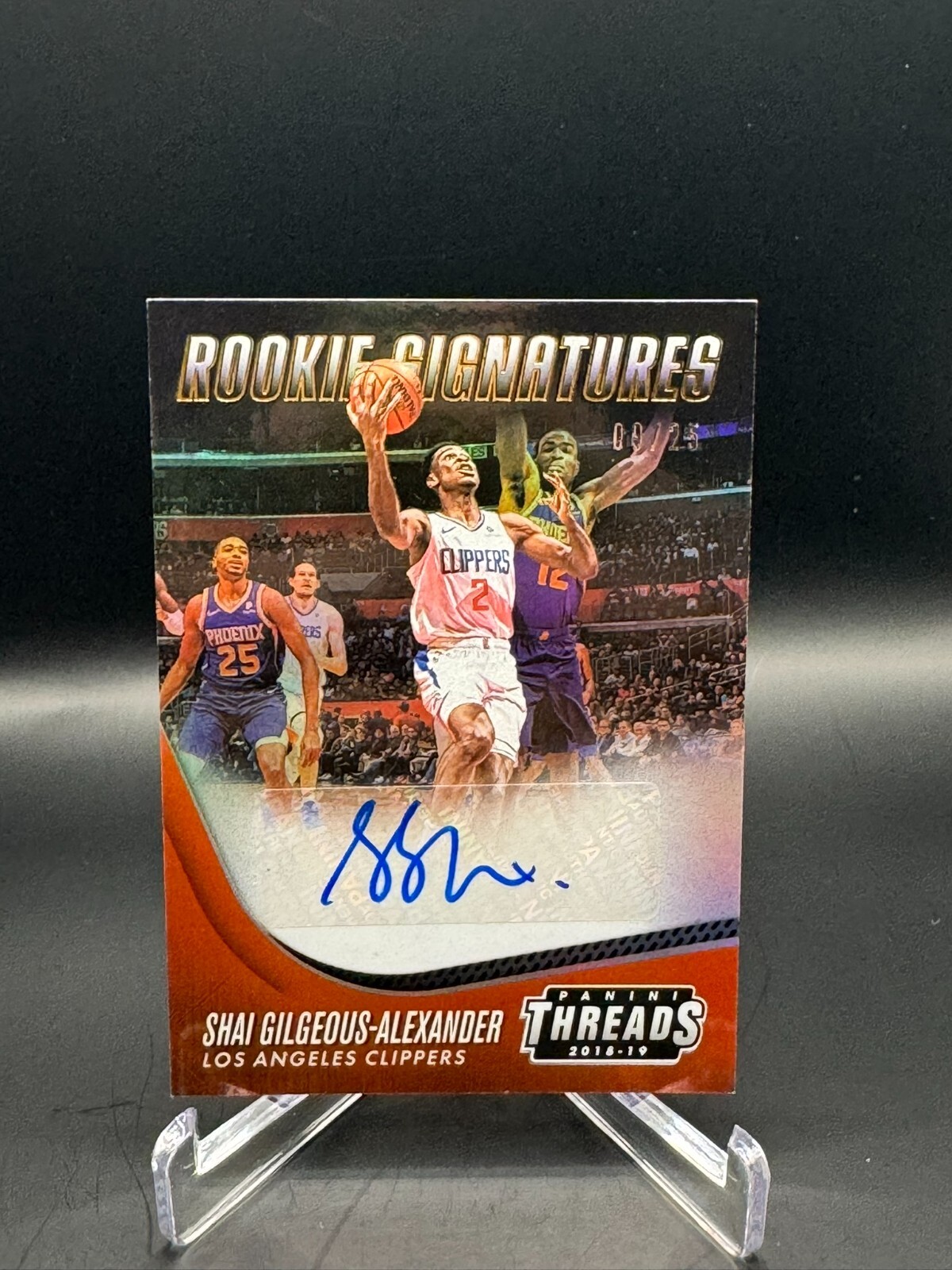 2018-19 Panini Threads - Rookie Auto Shai Gilgeous-Alexander #11 Gold /25 *READ*