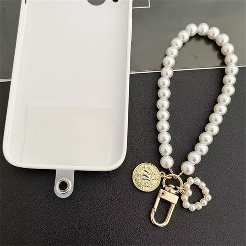 Mobile Phone Lanyard Pearl Wrist Strap Pearl Lanyard Strap Short Pearl Lanyard - Zdjęcie 5 z 19