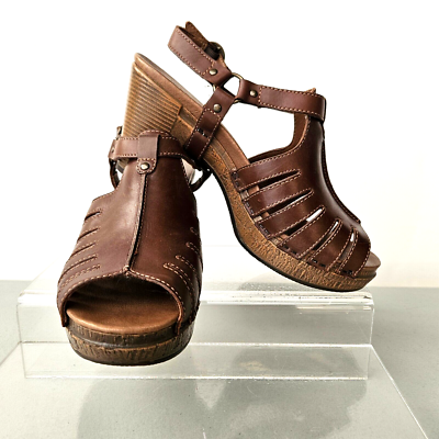 Dansko Womens Randa Strappy Heels Clog Sandals Shoes Size 41 Size