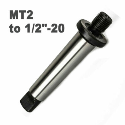 2MT Schaft Für 1/2''-20 Gewinde Bohrfutter Arbor Gehärteter Morsekegel Mt2 Adapt#