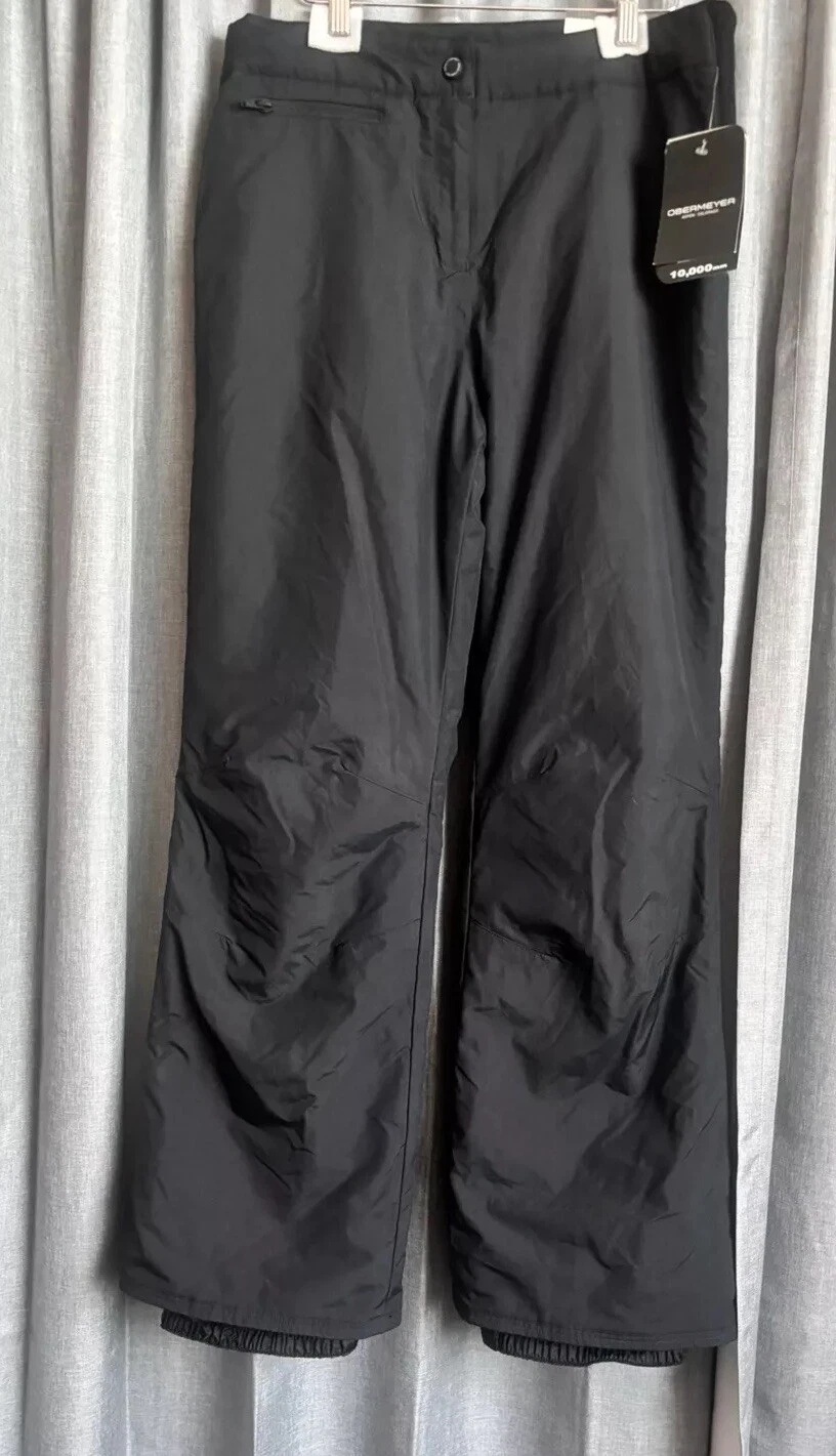Obermeyer NWT Sugarbush Stretch Ski Snowboard Pants Black Womens Size 12 New