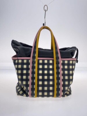 PIERRE HARDY Handbag Leather Pink× Yellow Gingham CK | eBay