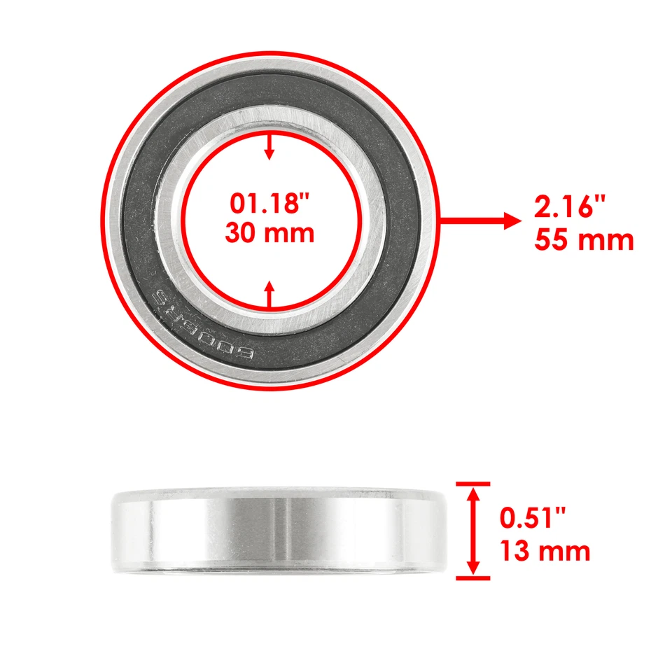 Front Wheel Axle Hub w/ Bearing Kit fits Yamaha RHINO 700 YXR700F 4X4 2008- 2013 - Image 3 of 4