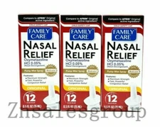 Nasal Spray Original Decongestant Pump Mist Spray 12 Hour Relief 0.5 oz (3 pack)