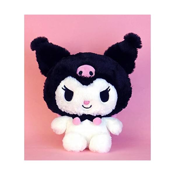 SANRIO Fluffy Kuromi Stuffed Toy Plush S Size Height 23cm / My Melody Charac