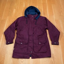 Vintage Pacific Trail Purple Hooded Parka Coat Uk 8 10 Small Jacket 90s Y2k