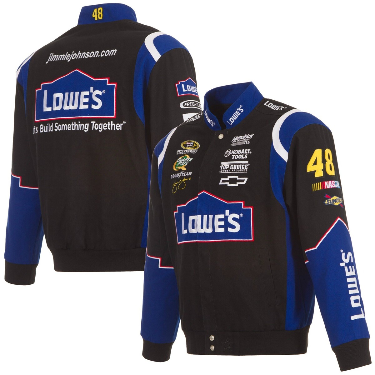 Authentic Nascar Jimmie Johnson Lowes Cotton Jacket JH Authentic Nascar Jimmie Johnson Lowes Cotton Jacket JH