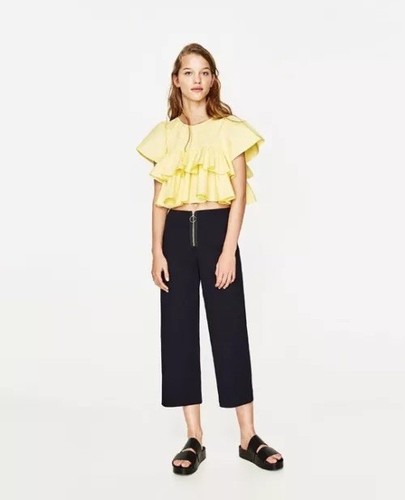 Zara Taglia S Nuova Con Etichetta Pantaloni Culotte | eBay