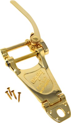 NEW - Genuine Bigsby B7 Vibrato Tailpiece - GOLD WITH GOLD LOGO