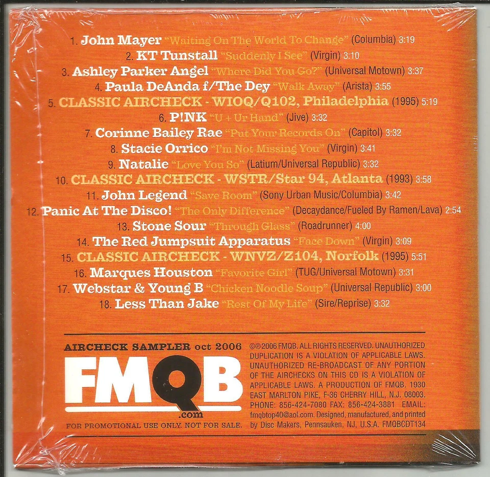 PROMO CD LESS THAN JAKE Ashley Parker Angel PINK Panic At the Disco STONE SOUR Foto 2 de 2