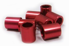 8 Red Aluminum Spacers for Inline skate wheels for MICRO bearings  8mm axles