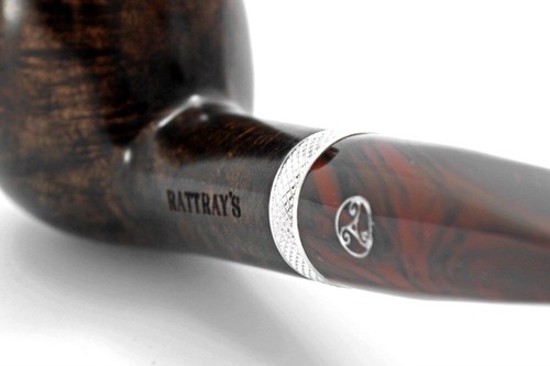 RATTRAY'S "DARK ALE" 108 STRAIGHT APPLE BRIAR 9MM PIPE ** NEW ** incl. ADAPTER - Picture 6 of 7