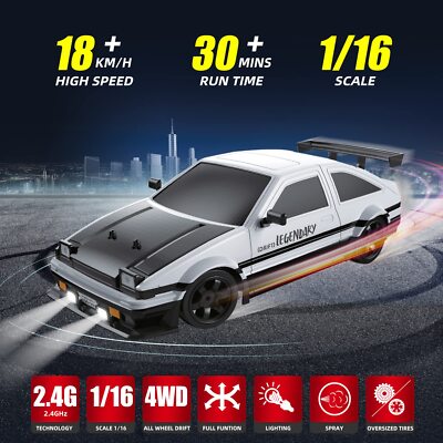Sakeye RC Drift Car 2.4GHz 1:16 Scale 4WD High Speed Remote