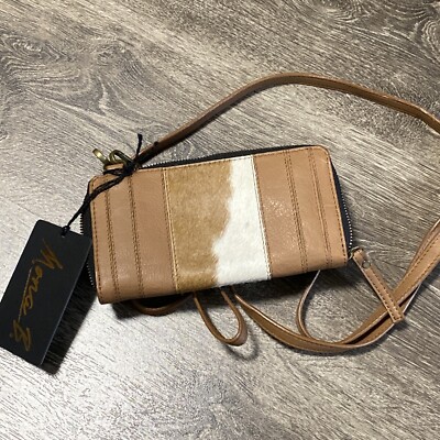 Portemonnaie Clutch Geldbörse DAMEN KUHFELL fair trade MONA B 0095,UVP 43,99 