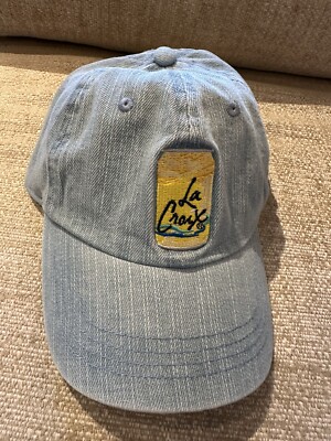 LA CROIX Sparkling Water Denim Cap Hat Blue Adjustable Cap - NEW
