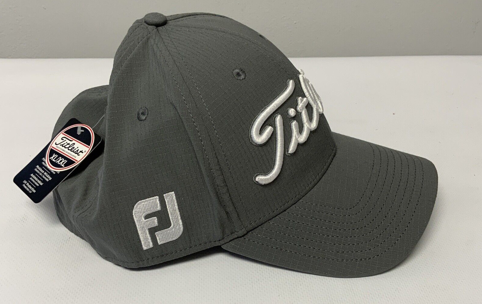 Titleist Golf Tour Elite Legacy Fitted Hat Cap Charcoal White XL-XXL NEW
