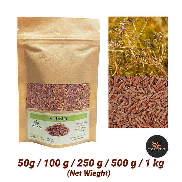 Semillas de Comino Puro, Jeera Orgánicas Calidad Premium Grado A 100% Ceilán