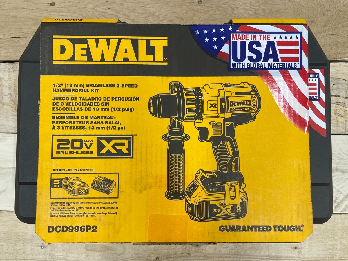 DeWalt DCD996P2 20V MAX XR Li-Ion Brushless Speed Hammer Drill