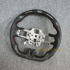 Led Rpm Carbon Fiber Leahter Steering Wheel Fit Ford Mustang Shellby Gt500 15-17
