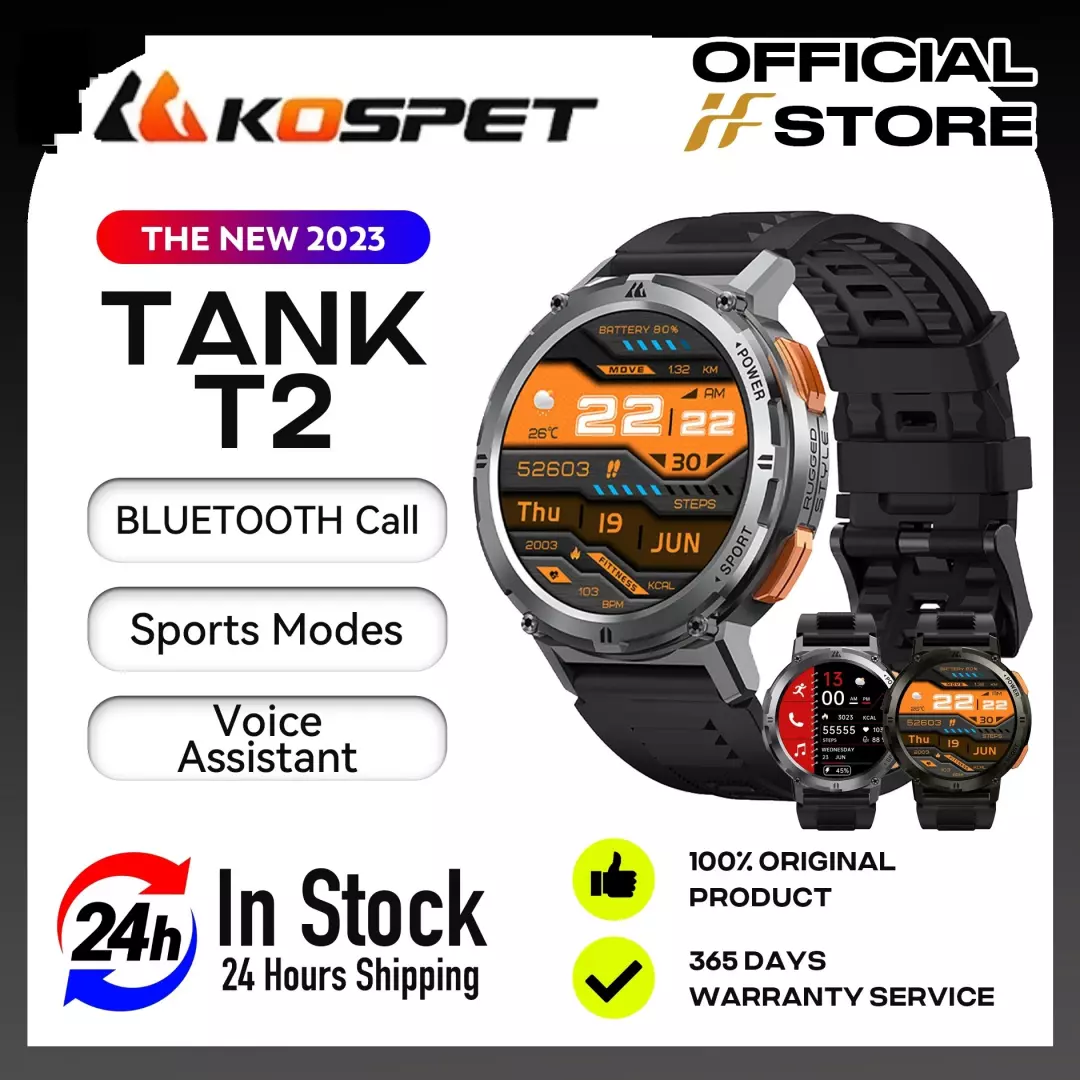 5atm Waterproof Smartwatch  Kospet Tank T2 Smartwatch