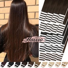 10-40PCS Tape In Thick 100 Remy Human Hair Extensions Skin Wefts Brown Black