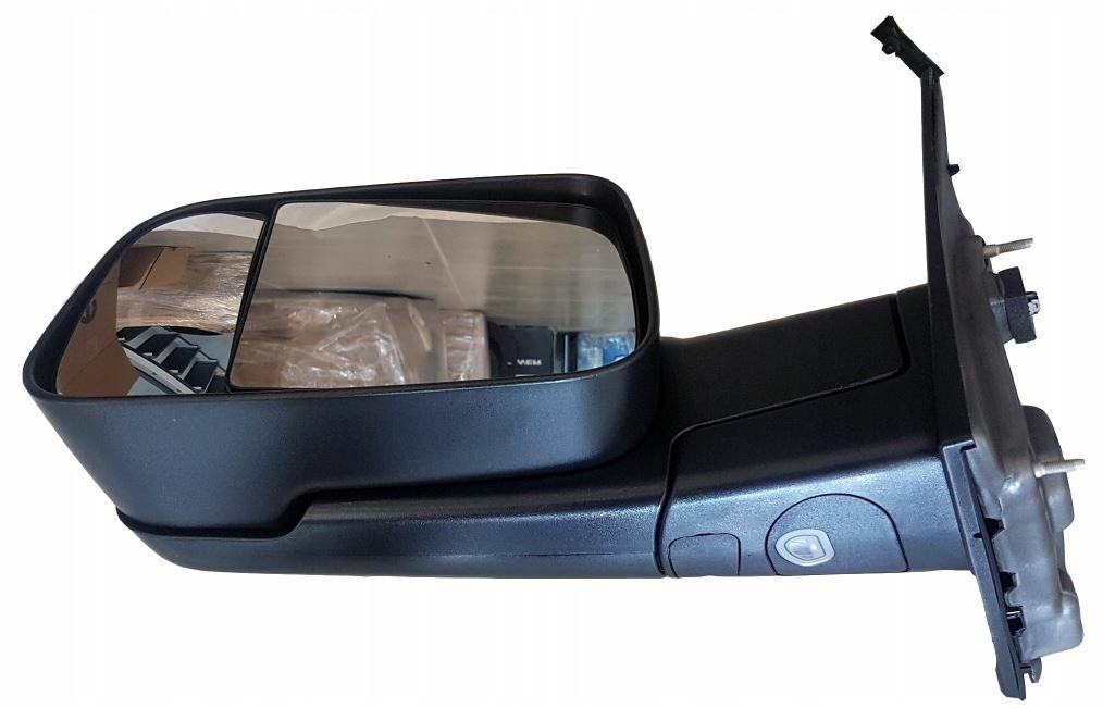 Left Exterior Mirror Dodge RAM 1500 Trailer Tow 2019 > Black MOPAR Original Part
